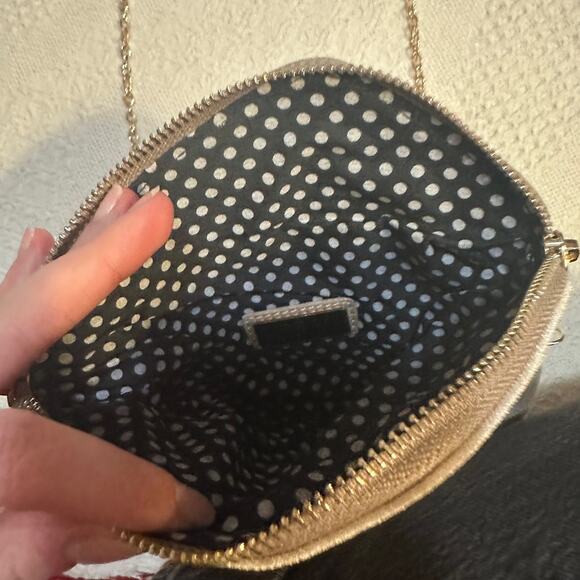 New! Urban Expressions Taupe Velvet Chain Clutch / Crossbody - Picture 7 of 9